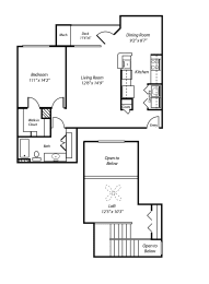 A4L Middlesex Loft 1 Bedroom 1 Bath Floor Plan at Ellington Metro West, Westborough, MA, 01581