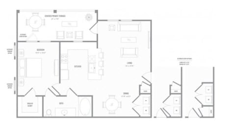 MOL A2 floor plan at Reveal on the Lake, Rowlett, 75088