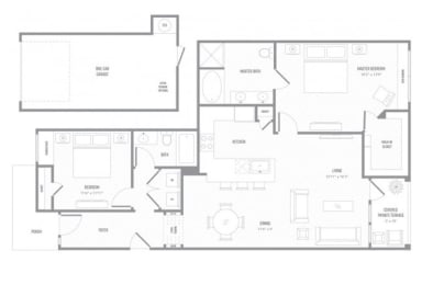 MOL B4T floor plan at Reveal on the Lake, Rowlett, 75088