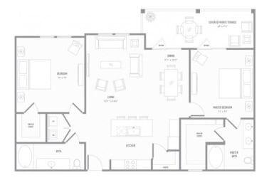 MOL B5 floor plan at Reveal on the Lake, Rowlett, TX