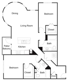 Floorplan D3 at Elan Redmond Apartments, Washington