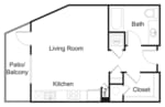 Studio Floorplan at Elan Redmond, Redmond, WA 98052