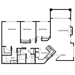 3 Bed Floor Plan at Echo Ridge, Washington