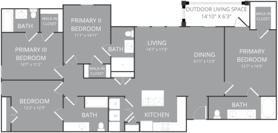4 bedroom 4 bathroom Floor plan at Park  3Eighty, Aubrey, 76227