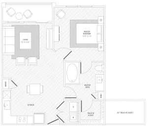 Reveal Skyline A1 1BR 1BA San Antonio Texas 71826