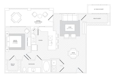 TLC A3 floor plan at Reveal Skyline at La Cantera, San Antonio, 78256
