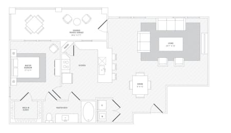 TLC A7 floor plan at Reveal Skyline at La Cantera, Texas, 78256