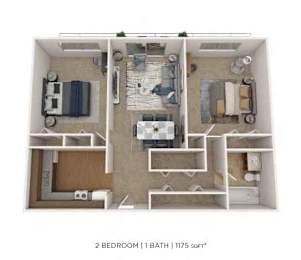 PCH 2 Bdrm Floorplan at Premier at Cherry Hill, Cherry Hill, 08002