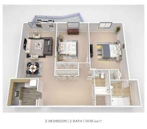 PCH 2 Bdrm - A Floorplan at Premier at Cherry Hill, Cherry Hill