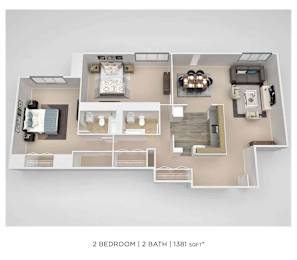 PCH 2 Bdrm - C Floorplan at Premier at Cherry Hill, New Jersey 08002