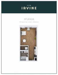 Studio 1 bath C at The Irvine, Pennsylvania