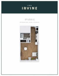 Studio 1 bath D at The Irvine, Philadelphia, PA