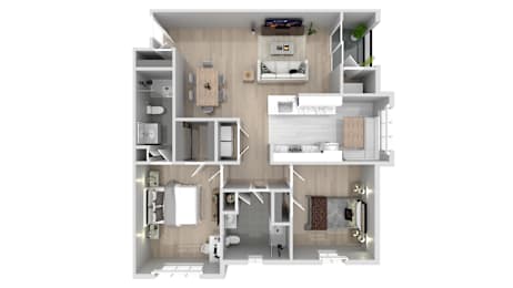 2 bed 2 bath A at Bristol Station Apartments, New Jersey, 07008