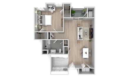 1 bed 1 bath B at Bristol Station Apartments, Carteret