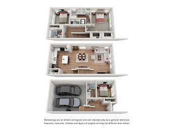 3Bed 3 Bath_B 1647sqft at Villae ATX Luxury Rental Townhomes, Manchaca, 78652