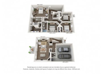 Heritage Combined Floor Plan at 1104 Residences, Tennessee, 37013