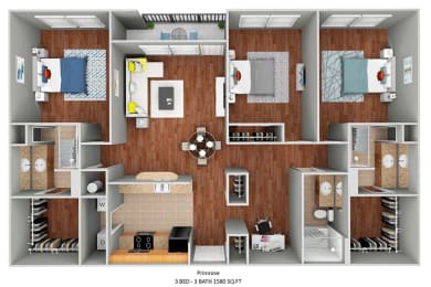 3bed 3bath Primrose at The Bartram, Gainesville, Florida. 32608