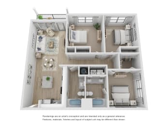 C1 3 bed, 2 bath