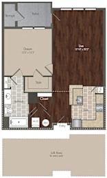 Floorplan A2 - Dealy at Prairie Crossing, Farmers Branch, TX 75244