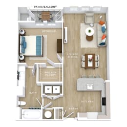 A02 Floor Plan at Allure Apollo, Camp Springs, MD