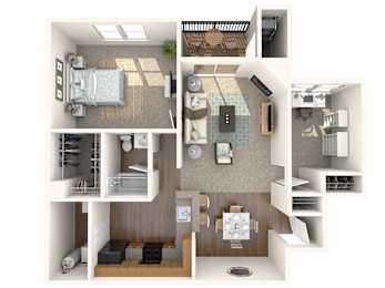 1 bed 1 bath B at Park at Winterset Apartments, Maryland, 21117