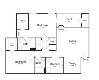 Floor Plan B2 at Hamilton at Kings Place, Columbia, 21046