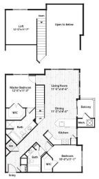 C2L Floor Plan at MetroPlace at Town Center, Maryland