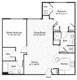 C3M Floor Plan at MetroPlace at Town Center, Camp Springs, MD