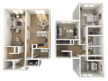 Peachtree Floor Plan at Morgan Metro, Landover, MD 20785