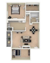 B1R Floor Plan at Meadows at Capital Heights Apartments in Capitol Heights, MD