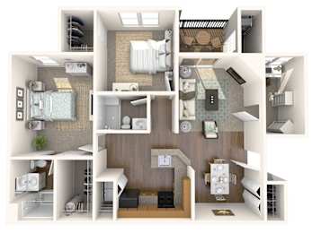 2 bed 2 bath C at Park at Winterset Apartments, Owings Mills