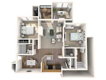 2 bed 2 bath D at Park at Winterset Apartments, Maryland