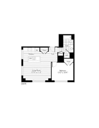 Floor Plan A02 at The Zenith, Baltimore, 21201