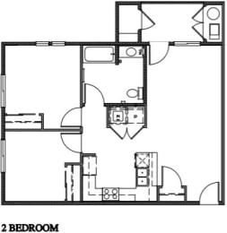 Floor Plan  2 bedroom floorplan