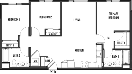 a floor plan of a house with a bedroom and a living room