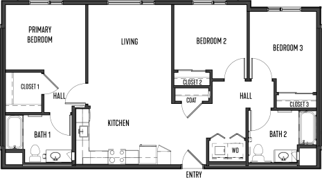 a floor plan of a house with a bedroom and a living room