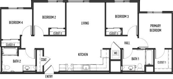 the plan of the first floor of the bungalow