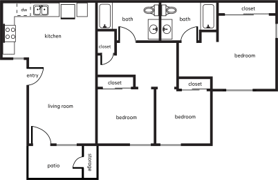 Floor Plan  a diagram of a floor plan of a house