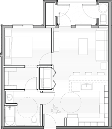 Floor Plan  Sunrise Village Senior 1 Bed 1 Bath 626 SF