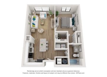 a 1 bedroom floor plan  woodland heights apartments