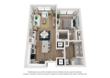 a 1 bedroom floor plan  summit