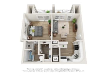 bedroom floor plan  1 bedroom apartment  the residences at