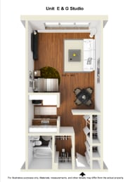 Studio 1 Bathroom E/G Line at The Ivanhoe Apartments, New Jersey, 07601