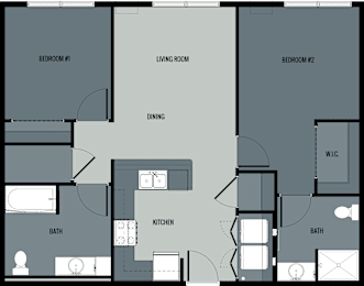 the blueprint of a floor plan of a apartment