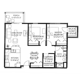 Cedar Creek Apartrments, Income Restricted Senior Housing. Affordable one bedroom apartments, two bedroom apartments. Independent lifestyle community. Housing in Rothschild Wisconsin.