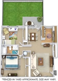  Floor Plan Camden with Yard Renovated