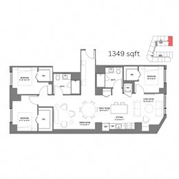 the floor plan of the suite