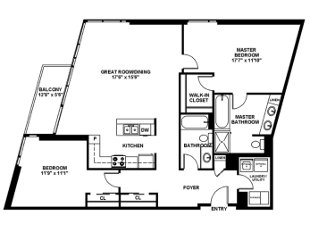  Floor Plan B7 - Two Bedroom Two Bath