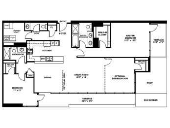  Floor Plan C1 - Three Bedroom Two Bath