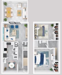 Floor Plan  bedroom floor plan an in 2 bed 2 bath condo student rentals
